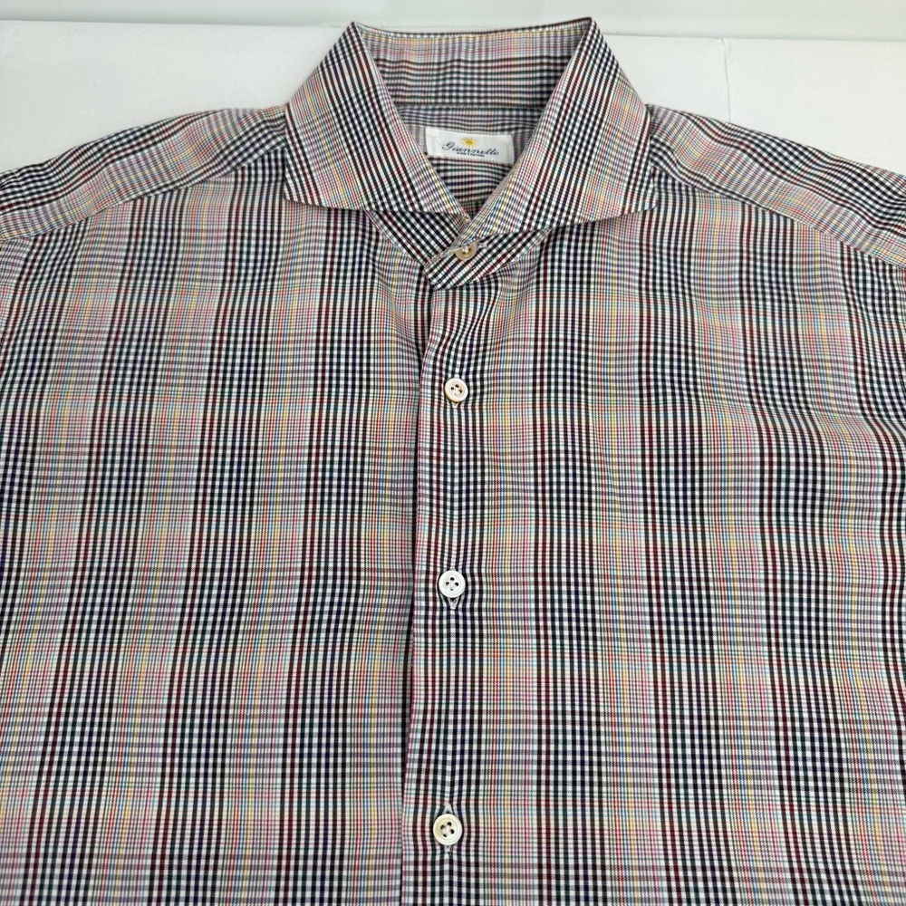 Giannetto Button Up Shirt Men’s Size L Plaid Multi